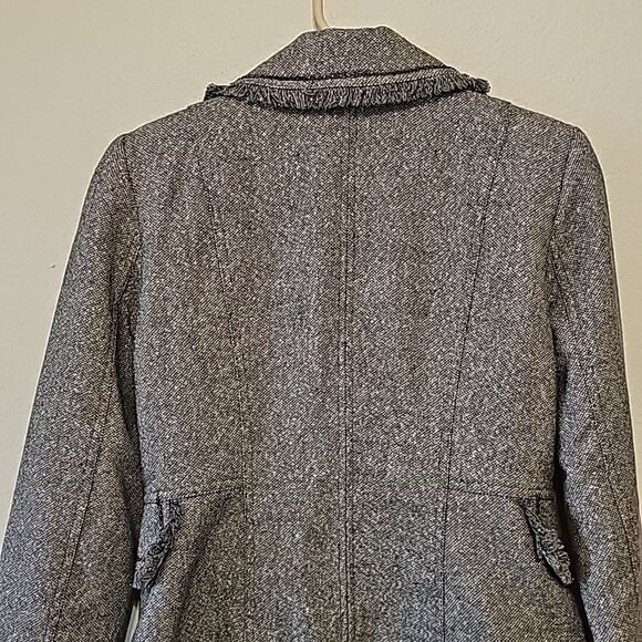 - Cache Metallic Tweed Fringe Blazer Jacket size small. - Picture 4 of 9